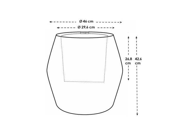 june split low 46cm linen white